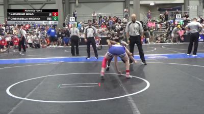 120 lbs Cons. Round 1 - Cristabella Magana, Wakeeney Wrestling Club vs Katherine Mead, Jr Wildcats