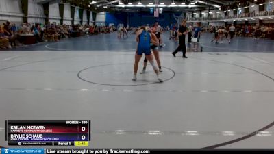 180 lbs Quarterfinal - Brylie Schaub, Iowa Central Community College vs Kailan McEwen, Hawkeye Community College