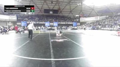 Boys 4A 157 lbs Champ. Round 1 - Ian Anderson, Moses Lake vs Isaac Coverston, Redmond