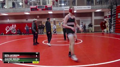 182 lbs Quarterfinal - Seth Jacobson, Shelley High School vs Hunter Reeves, Hillcrest High School