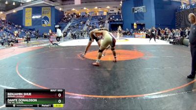 285 lbs Cons. Round 7 - Dante Donaldson, The Hill School vs Benjamin Shue, Bergen Catholic