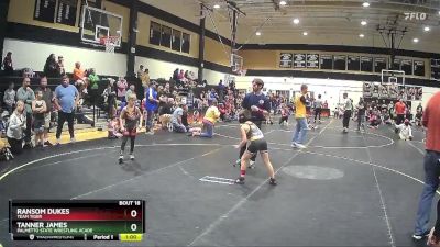 62 lbs Quarterfinal - Ransom Dukes, Team Tiger vs Tanner James, Palmetto State Wrestling Acade