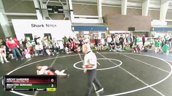 78 lbs Quarters & Wb (16 Team) - Braxten Serrano, Stout vs Archy Gardner, South Central Utah