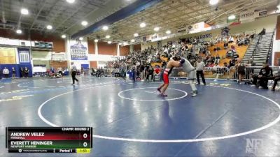 285 lbs Champ. Round 2 - Andrew Velez, Marshall vs Everett Heninger, Newport Harbor