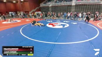 87 lbs 1st Place Match - Canon Horner, Natrona Colts Wrestling vs Malachi Simmons, Sheridan Wrestling Club