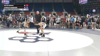 88 lbs Cons. Sub-quarters - Nolan Berasi, Ohio vs Lynkoln Hammond, Indiana