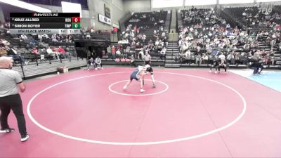 4A 120 lbs 5th Place Match - Simon Boyer, Timpanogos vs Kruz Allred, Ridgeline