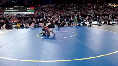 3A 165 lbs Champ. Round 1 - Aiden Yearout, St. Maries vs Colt Dean, Melba