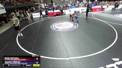 75 lbs Quarterfinal - Rane Mitchell, College Prep Wrestling Academy vs Gianna Mirelez, Madera Grapplers Wrestling Club