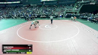 132 lbs Quarterfinal - Gage Rutan, Columbus East vs Anthony Zuranski, Avon