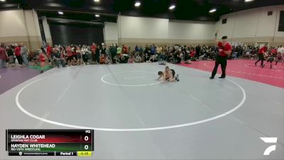 67-68 lbs Round 2 - Leighla Cogar, Spartan Mat Club vs Hayden Whitehead, Rio Vista Wrestling