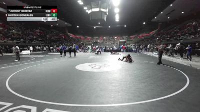 128 lbs Consi Of 16 #2 - Johnny Benitez, Redwood vs Hayden Gonzales, Lemoore HS