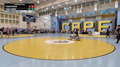 144 lbs Quarterfinal - Colin Poulis, Cape Henlopen H S vs Bam Cordel, St Georges Tech HS