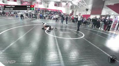 105 lbs Champ. Round 2 - Anjali Sid, Menlo-Atherton vs Kiana Lien, Mt. View