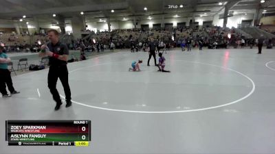 73 lbs Round 1 - Zoey Sparkman, Wildcats Wrestling vs Aislynn Fanguy, Stars Wrestling