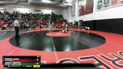 175 lbs Quarterfinal - Jeremy Griffith, Central - Grand Junction vs Thayne Lundy, Eaglecrest A