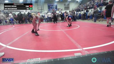 85 lbs Quarterfinal - Brooks Grose, Ponca City Wildcat Wrestling vs Jax McCuistion, Tiger Trained Wrestling