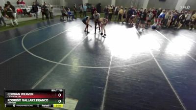 144 lbs Cons. Round 3 - Corban Weaver, Cedar Valley vs Rodrigo Gallart Franco, Skyview