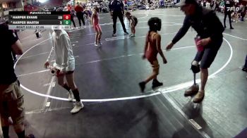 57-58 lbs 1st Place Match - Harper Martin, 2TG (Girls) vs Harper Evans, League Of Heroes