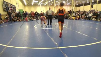 100 lbs Rr Rnd 4 - Harrison Buroker, Warrior RTC K-8 vs Mateo Gallegos, Compound K-8