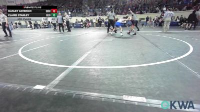 75 lbs 5th Place - Oakley Leverich, Cushing vs Claire Stanley, Glenpool Warriors