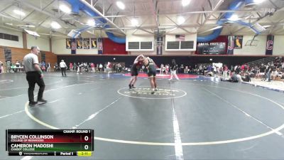 285 lbs Champ. Round 1 - Cameron Madoshi, Chabot College vs Brycen Collinson, College Of Redwoods