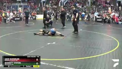 46 lbs Quarterfinal - Jace Guswiler, Roseville Eagles WC vs Barhett Staton, Belleville WC