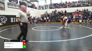 285 lbs Consi Of 4 - Julyan Dodson, Boiling Springs vs Grant Cutler, Camp Hill