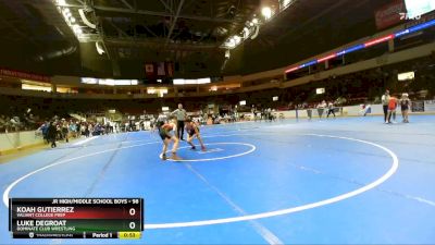 98 lbs Cons. Semi - Koah Gutierrez, Valiant College Prep vs Luke DeGroat, Dominate Club Wrestling