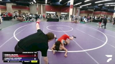 106 lbs Quarterfinal - Tobias Gilman, Texans Wrestling Club vs Christian Aguirre, Dead Shot Wrestling Club