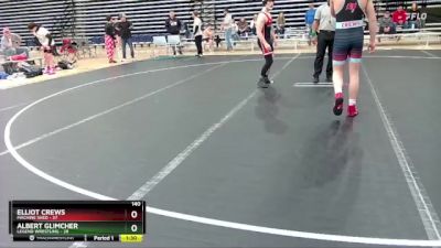 140 lbs Round 1 (10 Team) - Elliot Crews, Machine Shed vs Albert Glimcher, Legend Wrestling