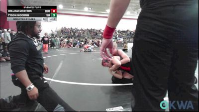 120 lbs Quarterfinal - William Masters, Morrison Takedown Club vs Tyson McComb, Team Of Hard Knox
