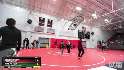 141 lbs Cons. Round 2 - Cincere Perry, Cerritos College vs Mike Artega, East Los Angeles College