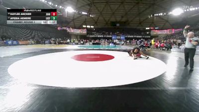 Girls 4A 155 lbs Champ. Round 1 - Afebia Aemere, Lake Stevens (Girls) vs Kaylee Ancker, Juanita (Girls)