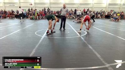 144 lbs Round 3 (8 Team) - Skyler King, Barnesville vs Caleb Brenneman, All American