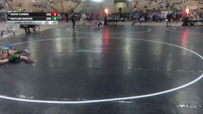 65 lbs Cons. Round 2 - David Comes, Seymour Youth Wrestling Club vs Waylon Martin, Ground Zero Wrestling Club