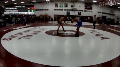 157 lbs Cons. Round 2 - Austin Abitua, Aurora Universtiy vs Tyler Goebel, Wisconsin-La Crosse