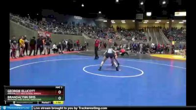 152 lbs Round 1 - Georgie Ellicott, Oregon City High School Wrestl vs Brandalynn Sims, Redmond High School Wrestling