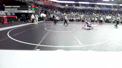 138 lbs Quarterfinal - Serenity Watson, Enid Youth WC vs Saddie Dutler, Jesup Mat Club