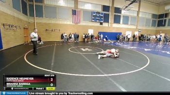 115lbs Cons. Round 2 - Brianna Barriga, Grandview (Girls) vs Kadence Neumeyer, Castle Rock (Girls)