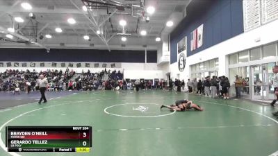 113 lbs Champ. Round 2 - Brayden O`Neill, Mater Dei vs Gerardo Tellez, LB Poly