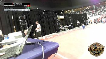 64 lbs Consi Of 16 #2 - Denver Potter, Cushing Tigers vs Kaiden Candy, Sperry Wrestling Club