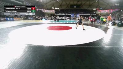 Boys 2A 120 lbs Cons. Semi - Jonas Bond, Deer Park vs Emmanuel Vela, Toppenish
