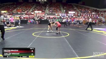 100 lbs Cons. Round 2 - Caellen Wescoat, Fort Scott vs Peyton Brazzle, Wamego HS