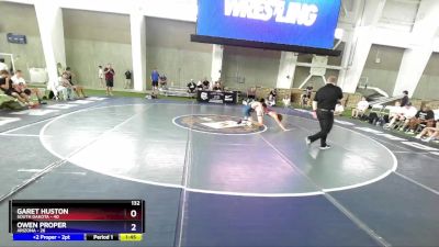 132 lbs Semis & 1st Wrestleback (8 Team) - Garet Huston, South Dakota vs Owen Proper, Arizona