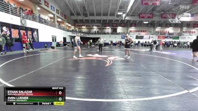 285 lbs Cons. Round 3 - Sven Lukner, Corban University vs Ethan Salazar, Wayland Baptist (Texas)