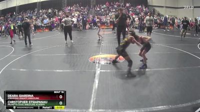 80 lbs Quarterfinal - DeAra Giardina, Stratford Knights Wrestling vs Chrstopher Stsiapanau, Palmetto State Wrestling Academy