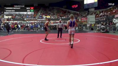 165 lbs Champ. Round 1 - Ethan Eck, Andale vs Andrew Keithley, Holton Hs