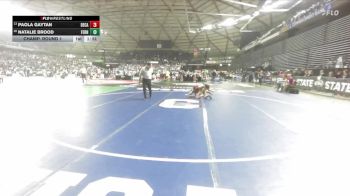 Girls 3A 100 lbs Champ. Round 1 - Paola Gaytan, Decatur (Girls) vs Natalie Brood, Ferndale (Girls)