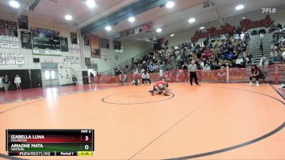 130 lbs Cons. Round 4 - Ariadne Mata, Western vs Izabella Luna, Fullerton